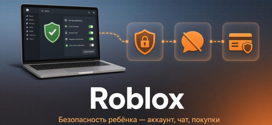 Безопасность ребёнка в Roblox: аккаунт, общение, покупки и подозрительные ссылки