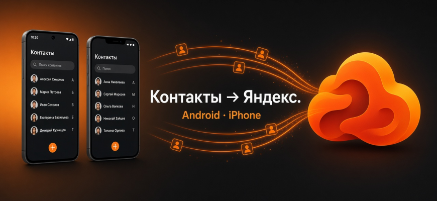 Синхронизация контактов телефона с аккаунтом Яндекс для Android и iPhone